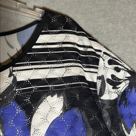 ALFRED DUNNER Tropical Cruise Vacation Spring Summer Cool Oversized Floral Top - Picture 5 of 14